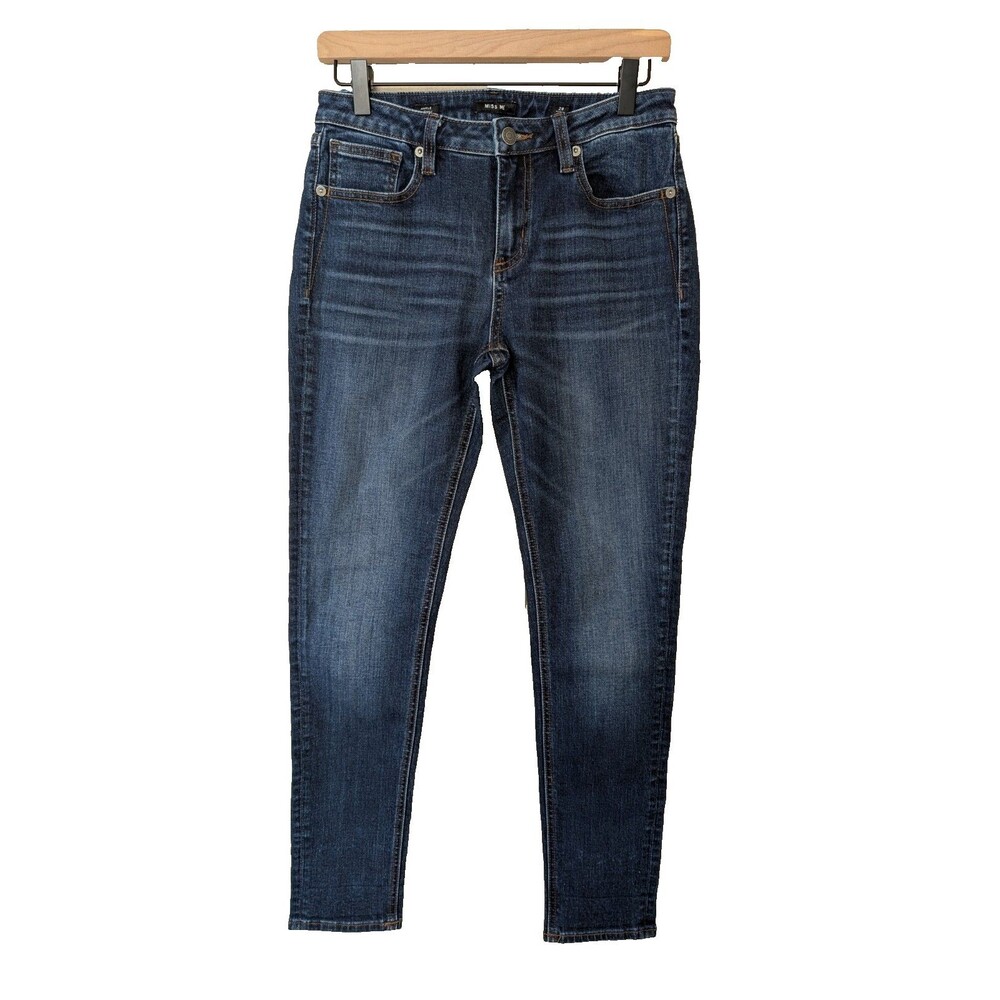 Miss Me Women’s 28 Ankle Skinny Jeans Blue Denim Mid Rise Stretch